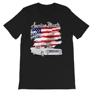 American Muscle White 1964 Chevy Chevelle Malibu Shirt T-shirt Tshirt