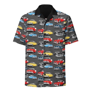 Chevrolet Bel Air Chevy BelAir Trifive Tri five Classic Muscle Car button down shirt