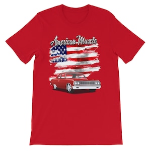 American Muscle Red 1964 Chevy Chevelle Malibu Shirt
