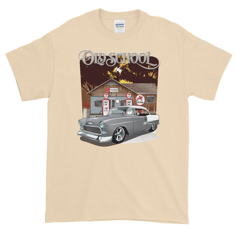 1955 Silver Grey Chevrolet Bel Air Old School T-shirt Shirt - Etsy