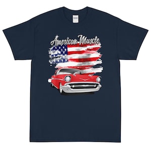 1957 Matador Red Chevy Bel Air American Muscle Printed T-shirt Shirt