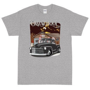 1948 Black Chevy Pickup Truck Old School Printed T-Shirt Shirt