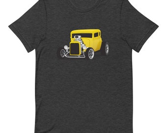 1932 Yellow Chevrolet 5 Window Coupe Hot Rod T-Shirt