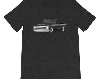 Camiseta negra de camioneta Chevrolet de 1970 Camiseta de camioneta Chevy de 1970