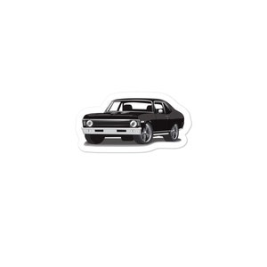 1968 Black Chevy II Nova Sticker Decal