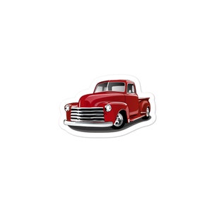 1948 Red Chevrolet Pickup Truck Sticker Decal