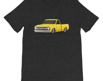 Camiseta de camioneta Chevrolet C10 amarilla de 1970 Camiseta de camioneta Chevy de 1970