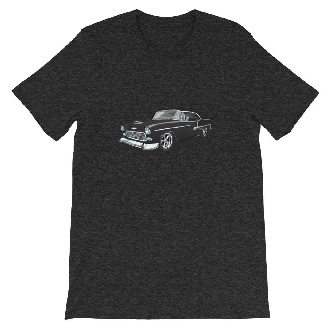1955 Black Chevrolet Bel Air T-shirt - Etsy