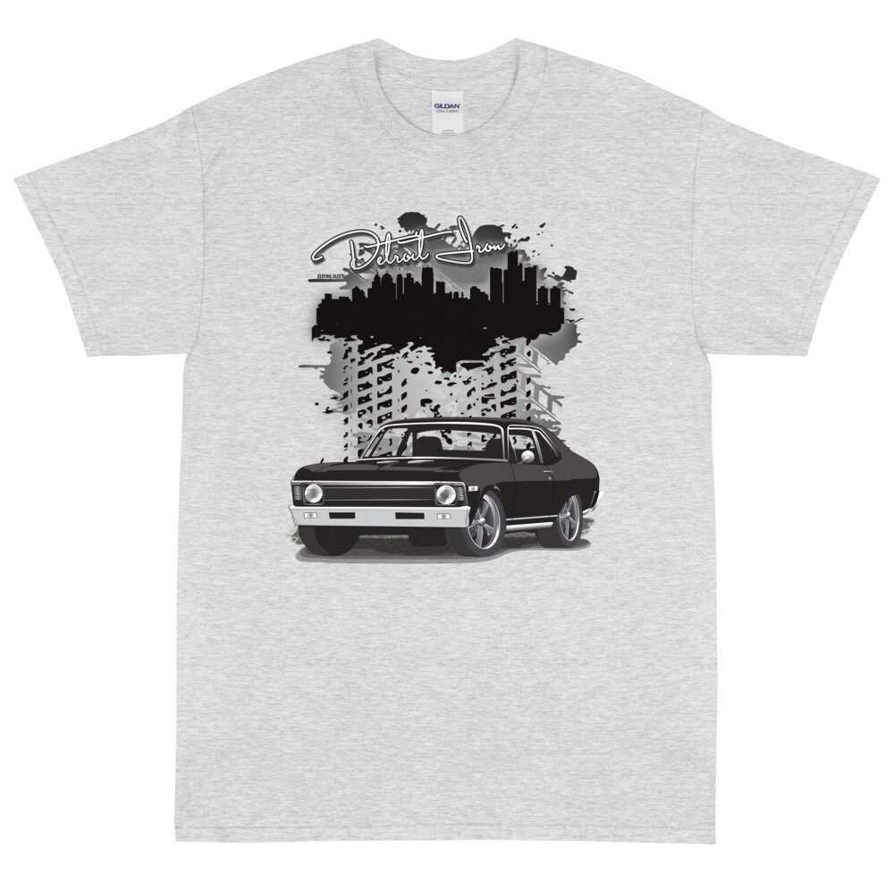 1968 Black Chevy II Nova Detroit Iron Printed T-Shirt Shirt | Etsy
