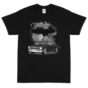 1963 Tuxedo Black Chevrolet Chevy II Nova Detroit Iron Printed T-Shirt
