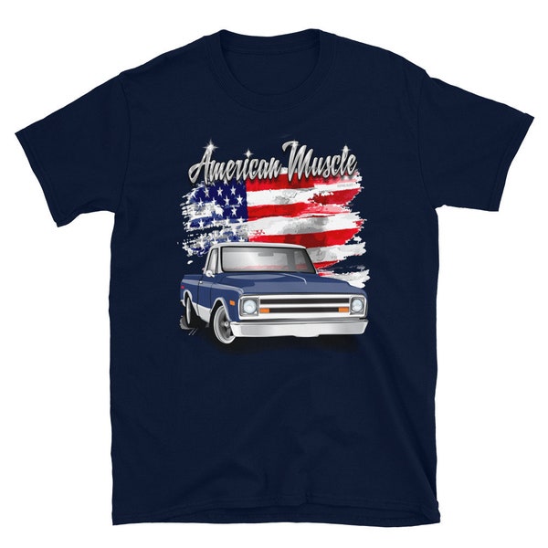 1968 Blue Chevy C10 Pick Up Truck American Muscle Shirt Shirt