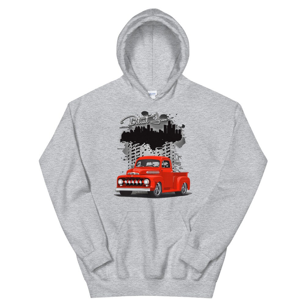 1951 Red Ford Pickup Truck Detroit Iron Printed Hoodie - Etsy