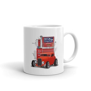 1932 Red Ford 5 Window Coupe Garage Built Coffee Mug