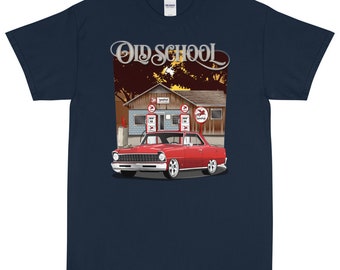 1967 Bolero Red Chevy Nova Old School T-shirt stampata