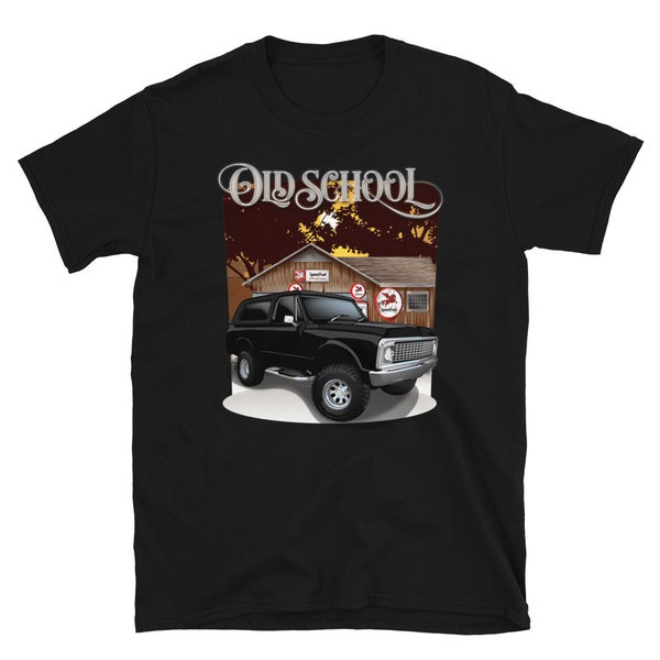 1972 Black Chevy K10 Blazer 4X4 Old School Printed Shirt Shirt