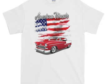 1955 Red & White Chevrolet Bel Air American Muscle Shirt T-shirt
