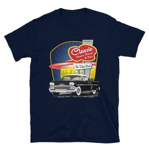 T-shirt noir Chevrolet Impala Economy Diner 1958