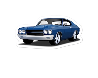 Calcomanía para Chevy Chevelle Fathom Blue 1970