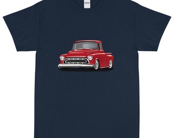 Maglietta stampata con camioncino Chevy rosso del 1957