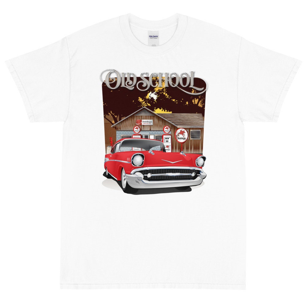 1957 Matador Red Chevy Bel Air Old School Printed T-shirt - Etsy