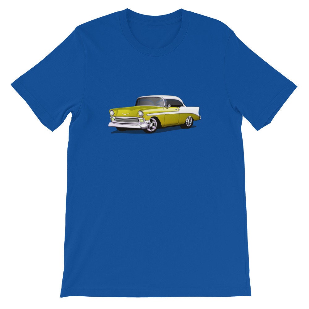 1956 Yellow & White Chevrolet Bel Air T-shirt - Etsy