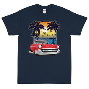 1957 Matador Red Chevy Bel Air California Beachin Printed T-shirt Shirt