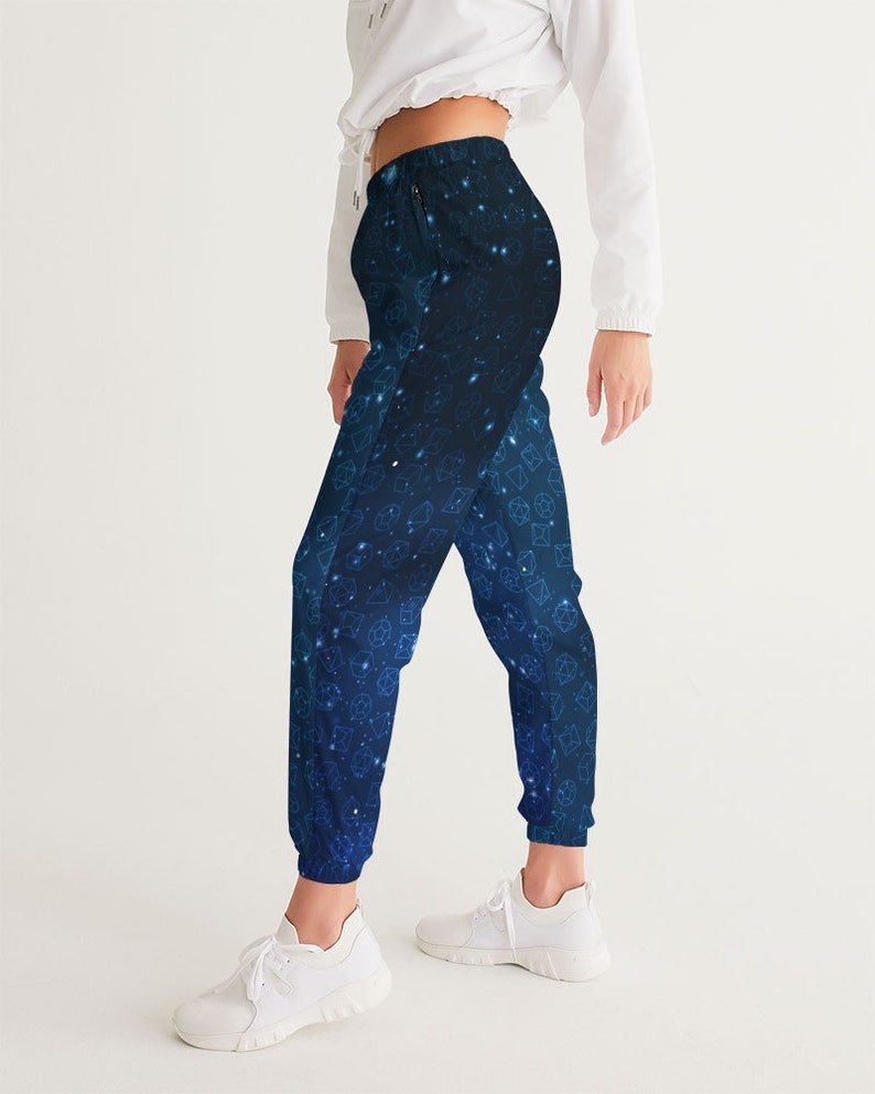 role playing gamer Women/'s Track Pants Blue galaxy dice of opportunity