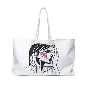 Chic Weekender Bag, Stylish Travel Tote, Art-Inspired Carryall, Perfect for Getaways, Beach Days, and Everyday Use