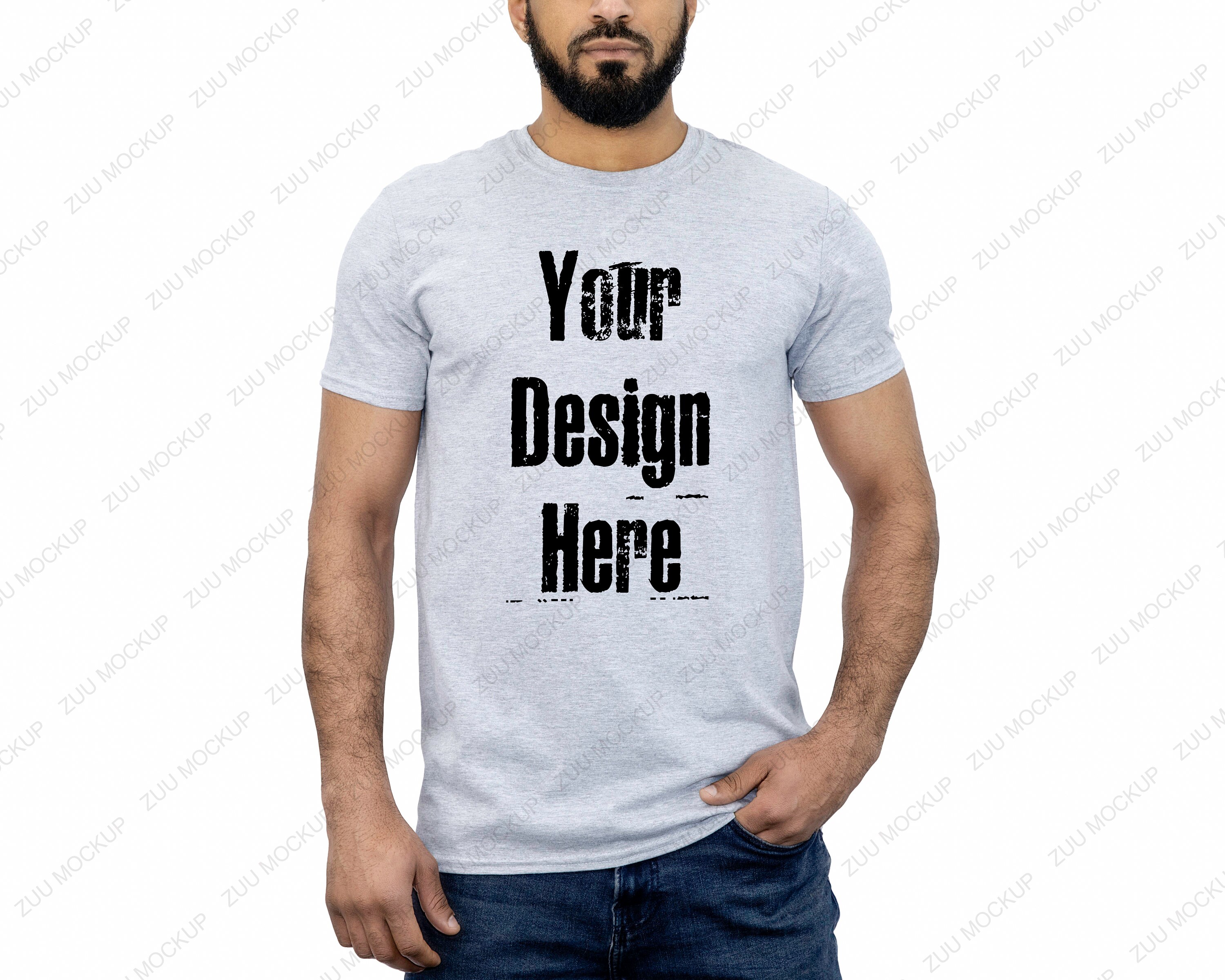 Download T-shirt Mock-Up Heather Grey Shirt Mock Up Modern Shirt | Etsy