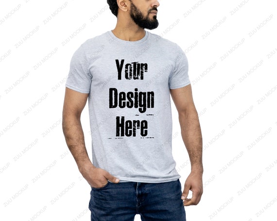 Heather Grey T-shirt Mock-up Shirt Mock 