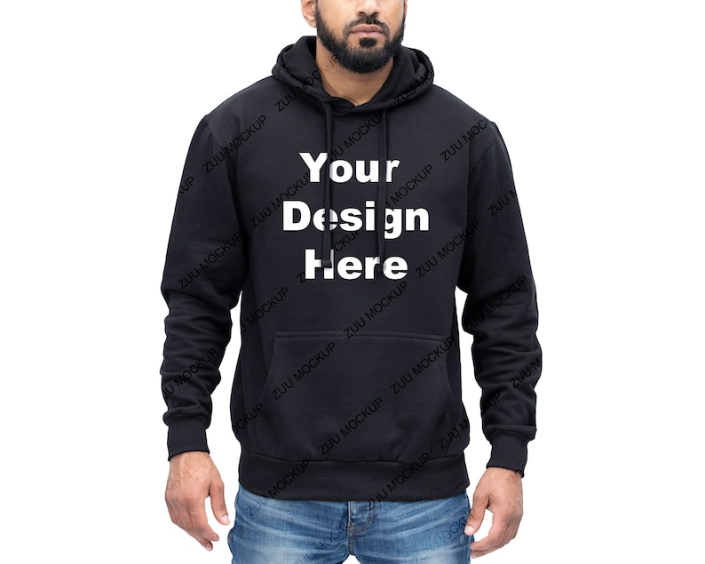 Download Black Hoodie Mock Up JPEG PSD FILE Easy Edit Digital ...