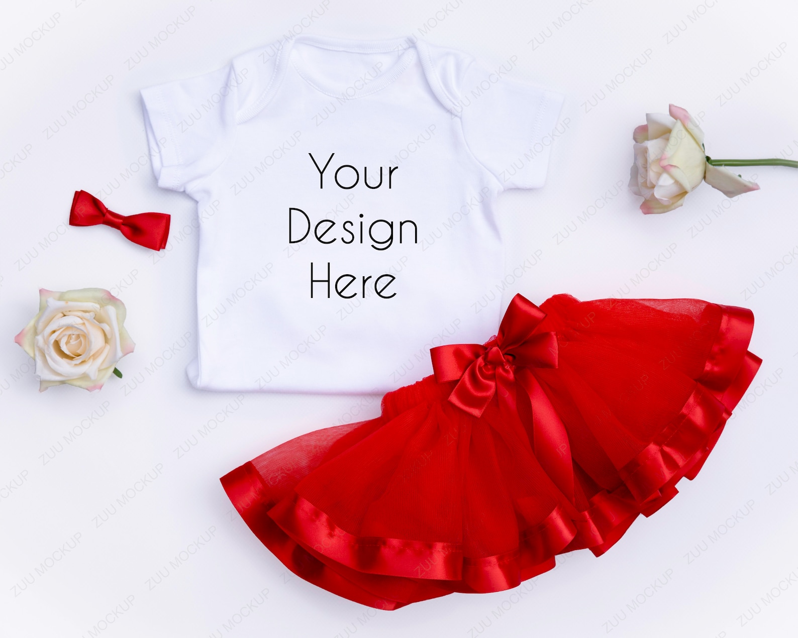 Download White Baby Bodysuit Mockup Stock Photo Baby Girl Vest Cute Red | Etsy