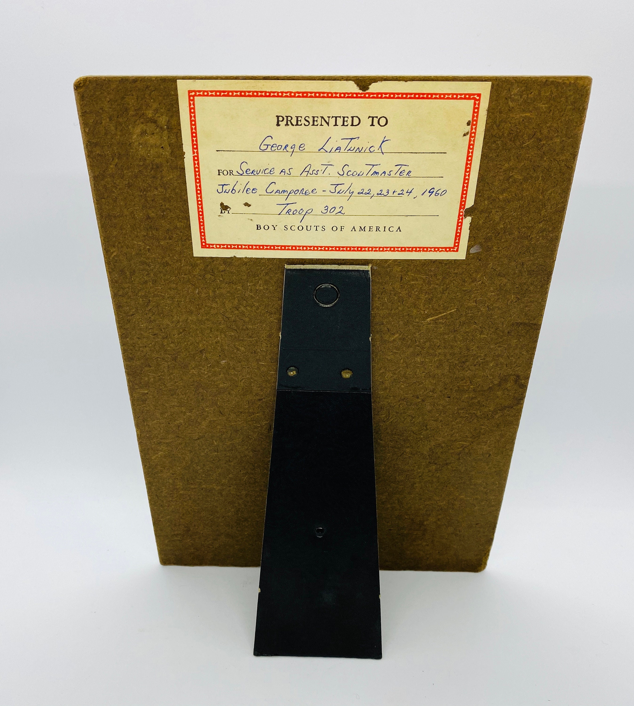 Boy Scouts Award Plaque 1960 Vintage Boy Scouts of America Etsy