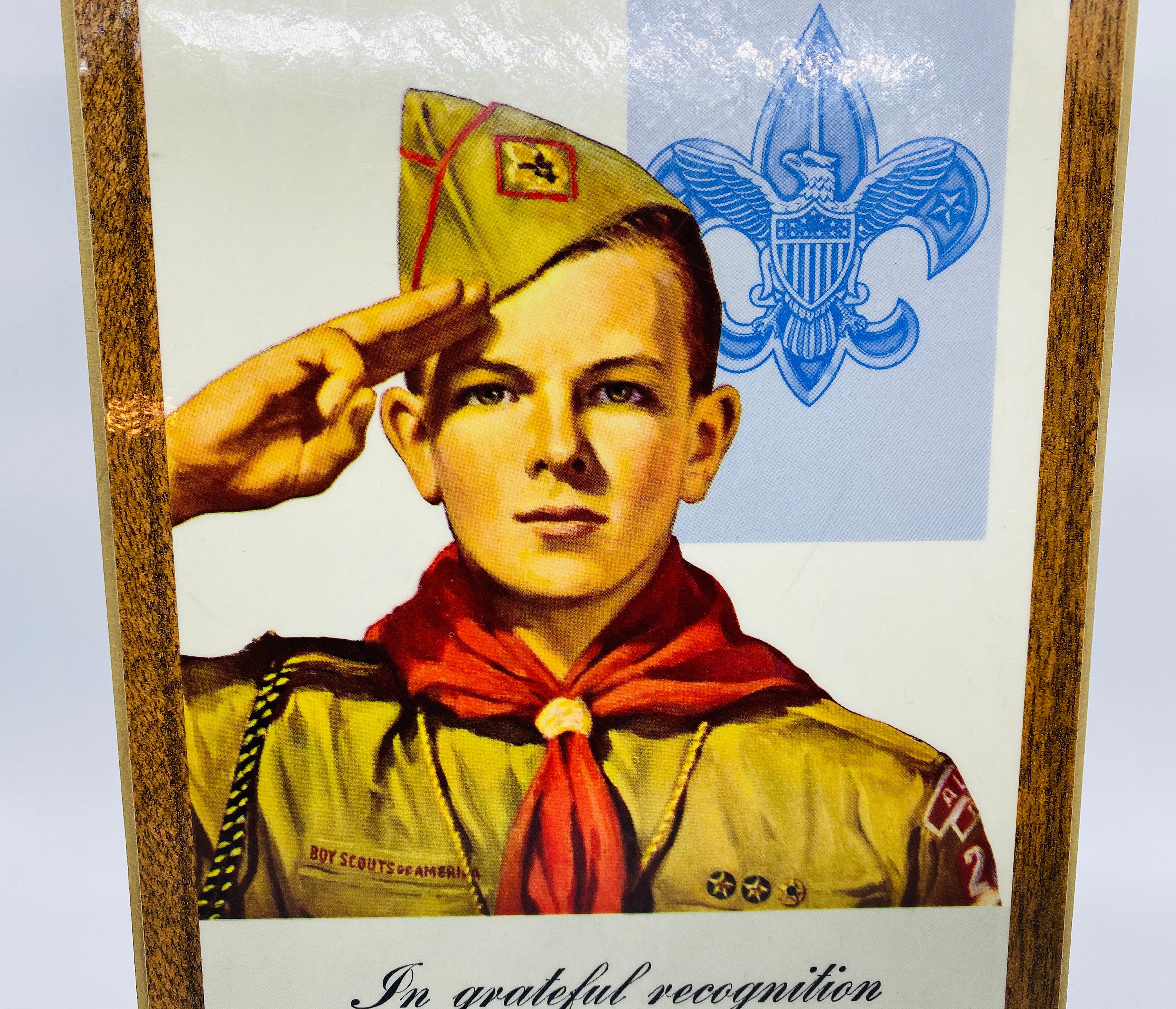 Boy Scouts Award Plaque 1960 Vintage Boy Scouts of America Etsy