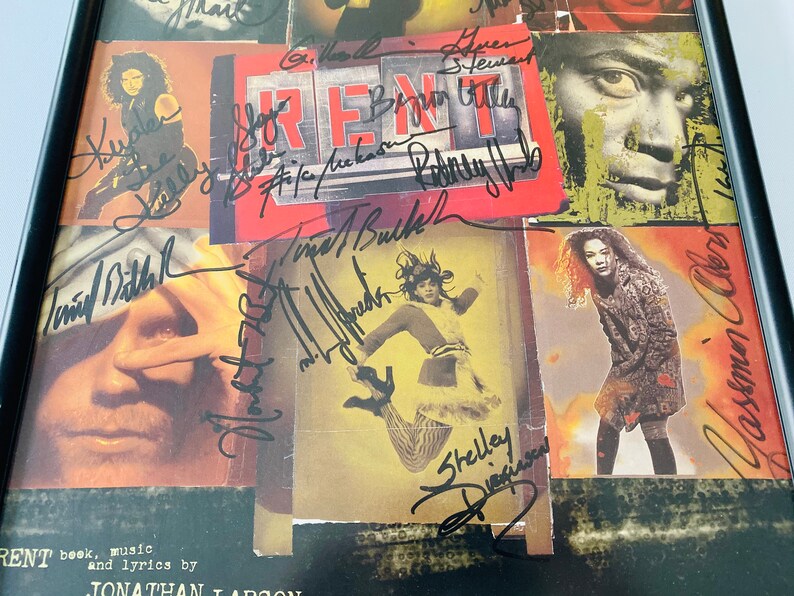 Rent Broadway Poster Signed by Complete Original Cast 1996 Etsy