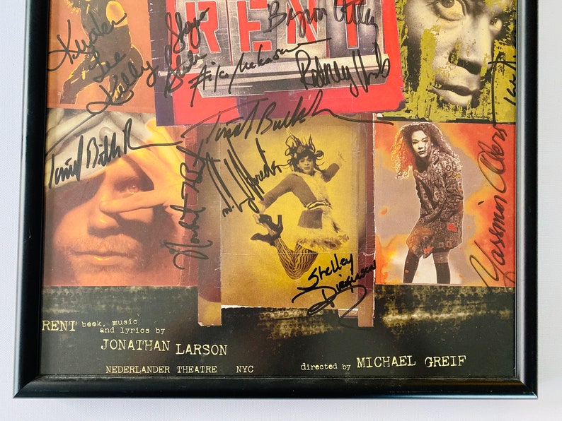 Rent Broadway Poster Signed by Complete Original Cast 1996 Etsy
