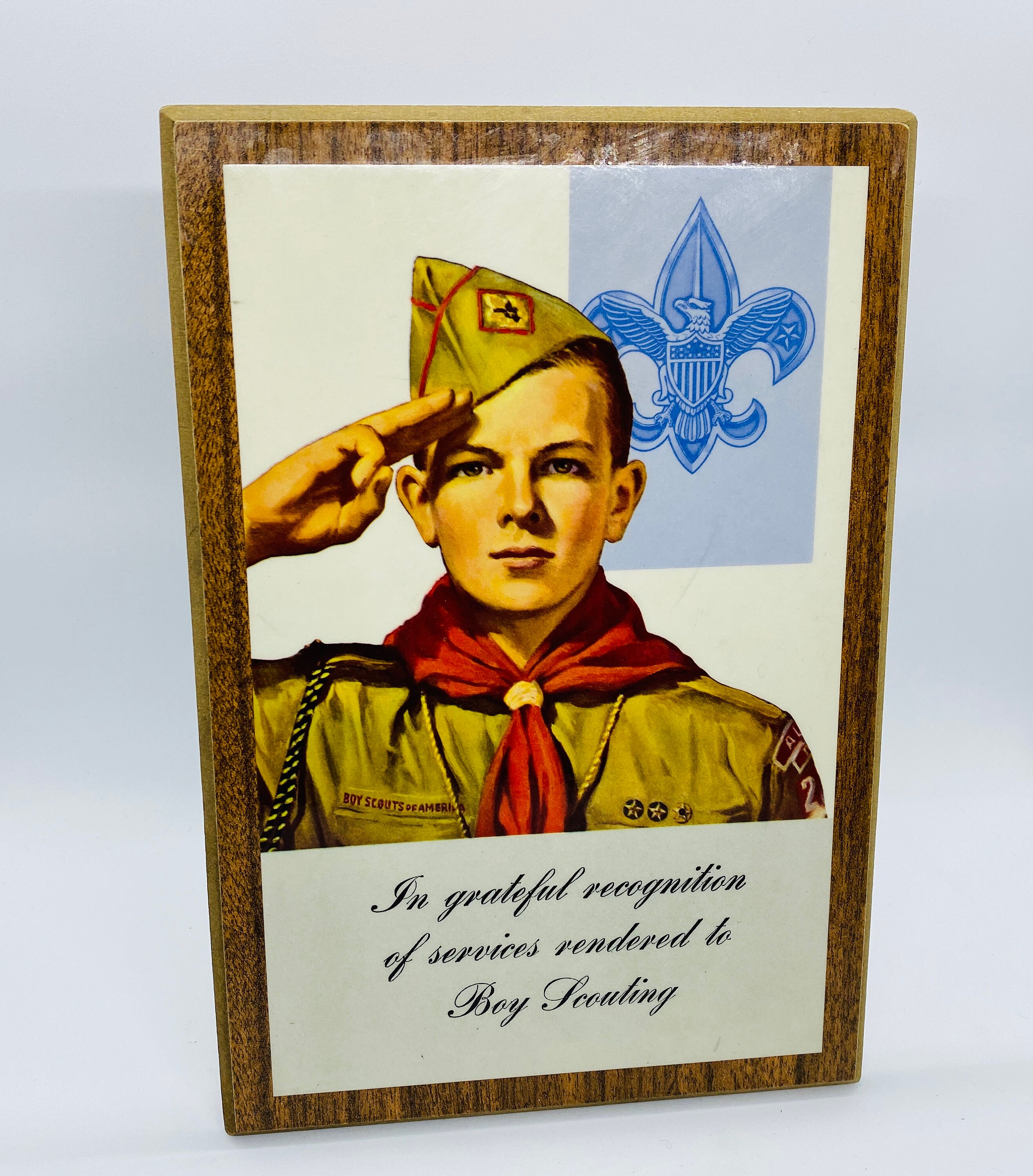 Boy Scouts Award Plaque 1960 Vintage Boy Scouts of America Etsy