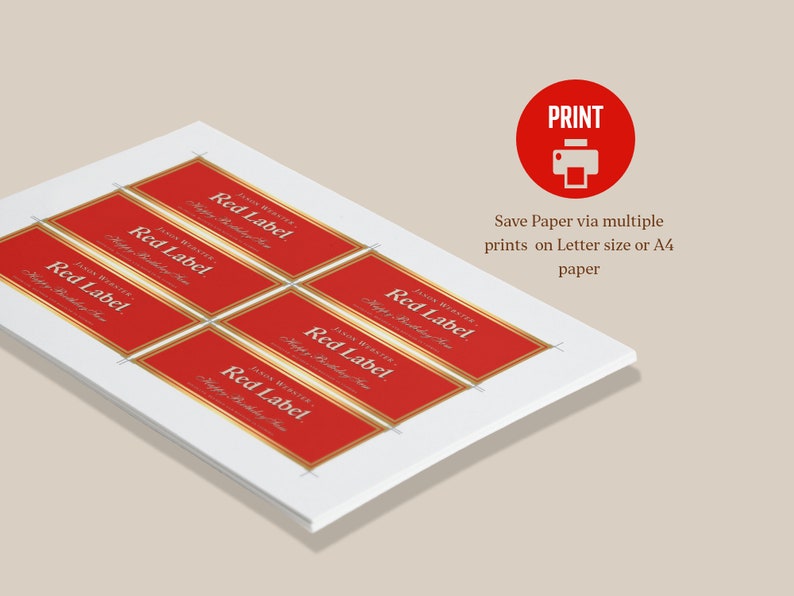 Johnnie Walker Red Label. Printable.