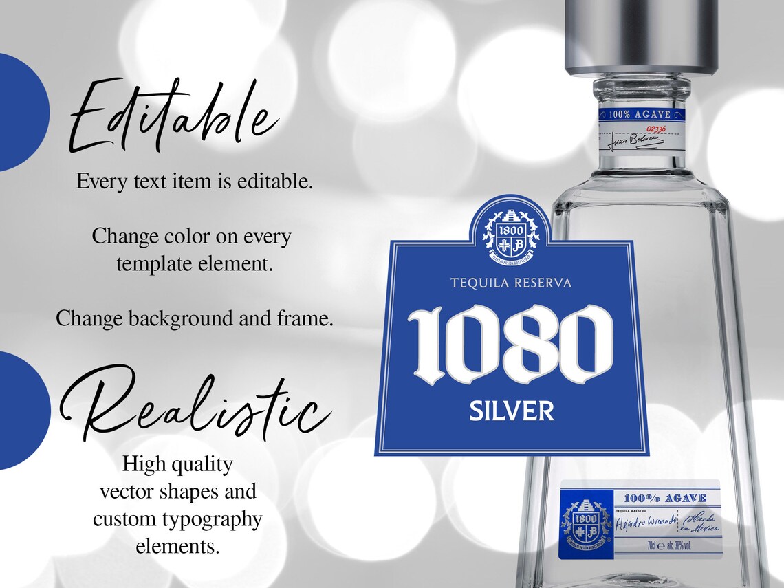 1800 Tequila Label for Customization. Printable and Editable Etsy 1800 Tequila Label for Customization. Printable and Editable Etsy