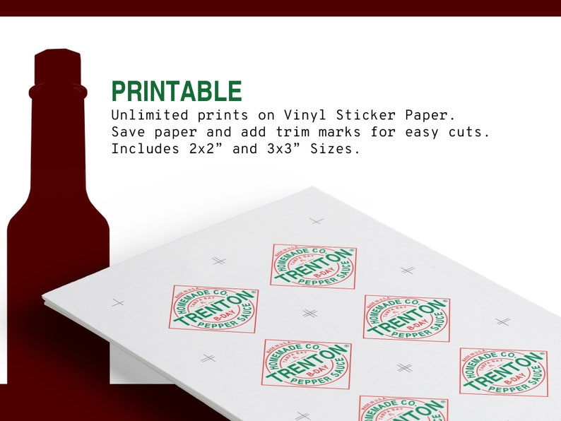 Hot Sauce Label Template. Easy to Customize and Print Pepper Etsy