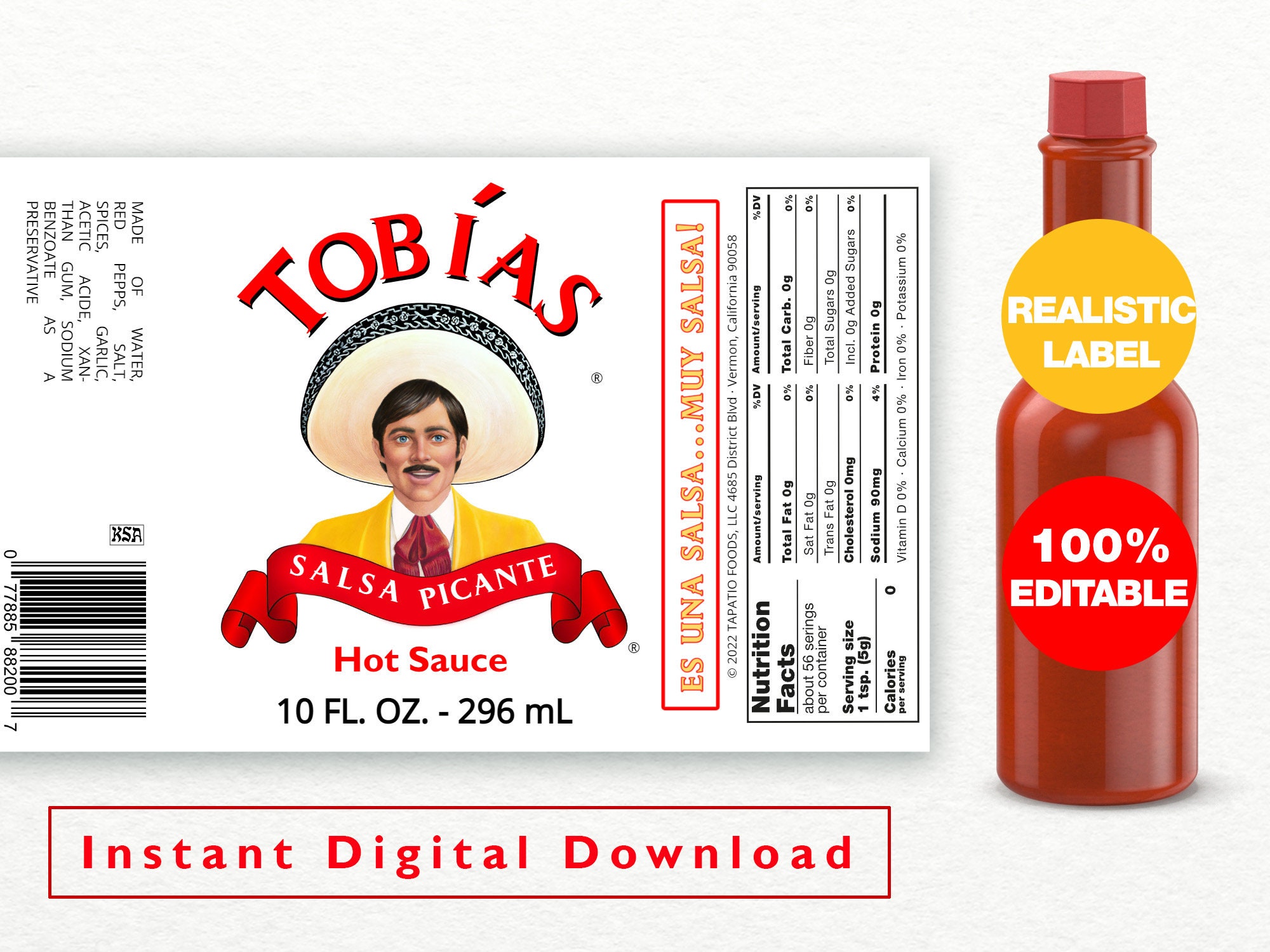 Hot Sauce Label Template