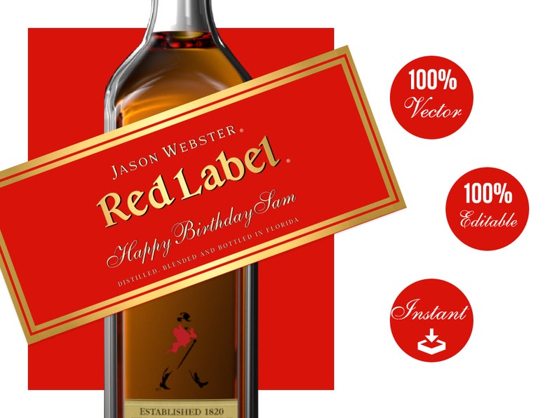 Johnnie Walker Red Label. Instant Download.
