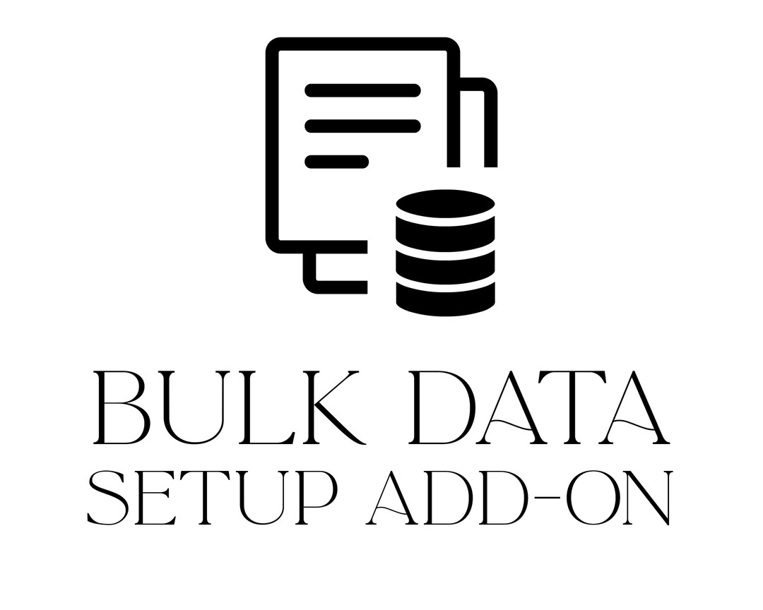 Bulk Data Setup Service Add-on - Etsy