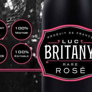 Belaire label. Easy to customize printable label. Instant download.  Belaire Champagne realistic label template.