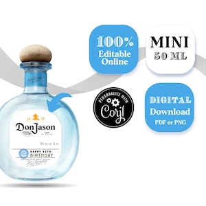 Don Julio Blanco Label Replica - Instant Digital Download - Easy to Edit Online - New Design