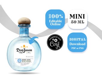 Don Julio Blanco Label Replica - Instant Digital Download - Easy to Edit Online - New Design