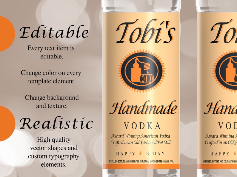 Titos Vodka Label Personalize Tito's Bottle Label. Etsy UK