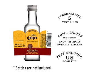 Aangepaste tequila-labels: verjaardag, bruiloft, feestartikelen