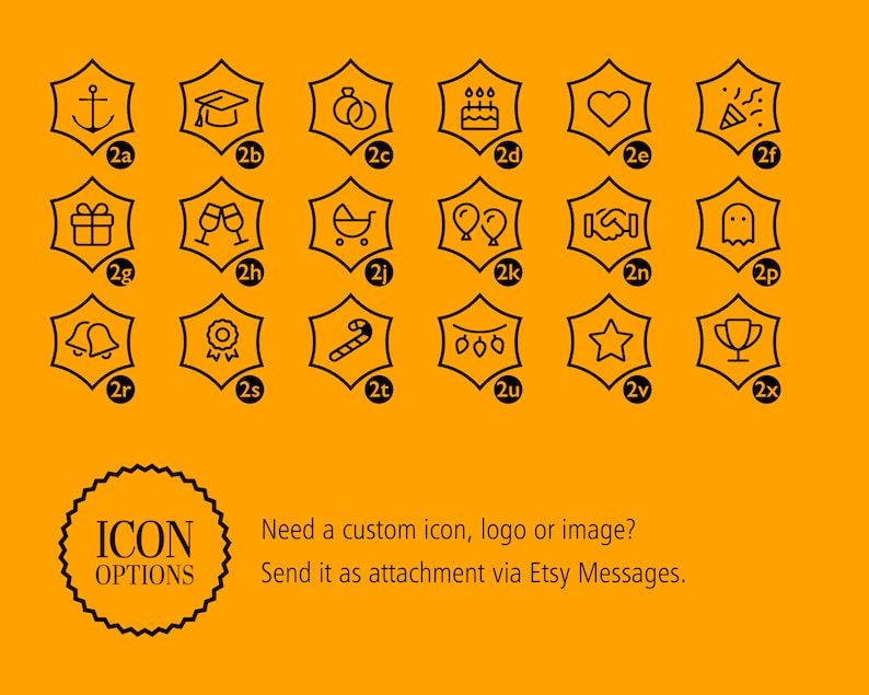 Select Icons for Yellow Champagne Label.