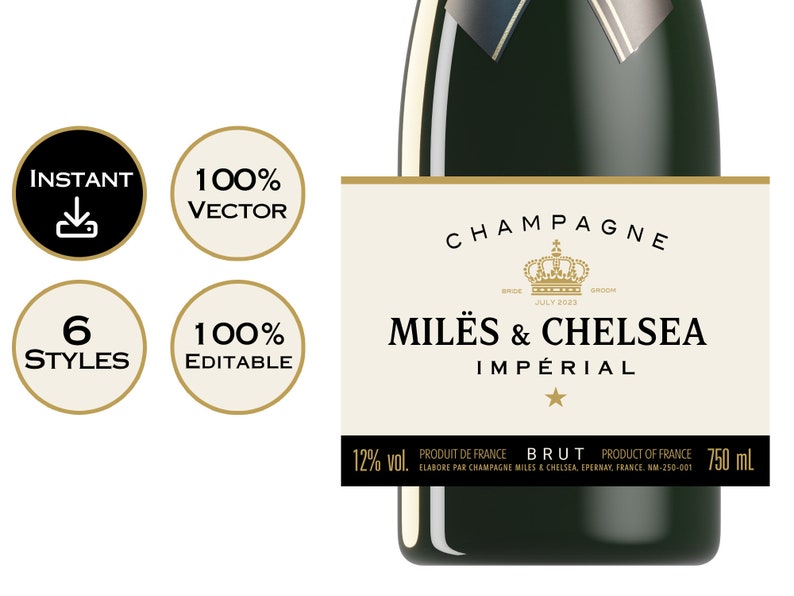 Champagne Label. Imperial.